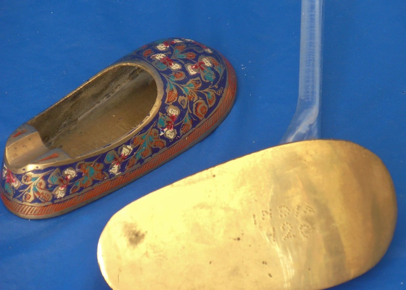 Vintage Set of 4 Brass Shoe Ashtrays - Etsy