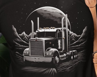 Trucker T-Shirt, Hoodie, Sweatshirt Sweater, Semi Truck Shirt, Big rig 18 wheeler tshirt , Truck driver tee - Adult & Youth Sizes,