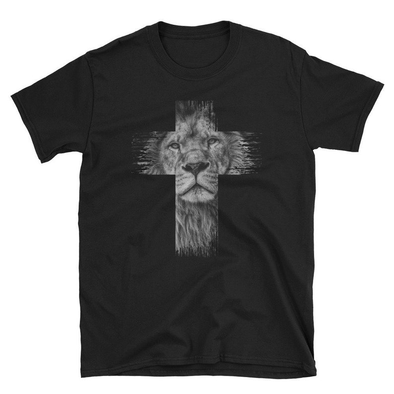 Christian Shirts Lion T-shirt With Cross Christian Gifts Idea - Etsy