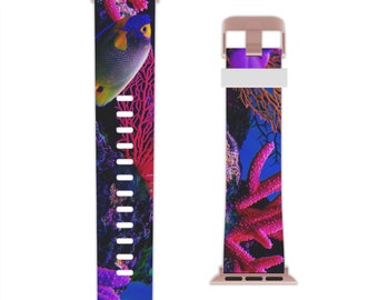 Coral Reef Ocean Watch Band for Apple Watch. Summer Vibe Apple Watch Band. Ocean Lover Style Apple Watch Band.