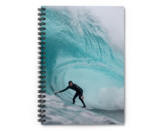 Spiral Notebook - Ruled Line surfer. Back to school note book. Surfer back to school. Surfer school supplies. Surfer Spiral Notebook.