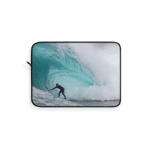 Surfer Laptop Sleeve. Surf laptop sleeve. Surfer laptop travel bag. Surfer school supplies.