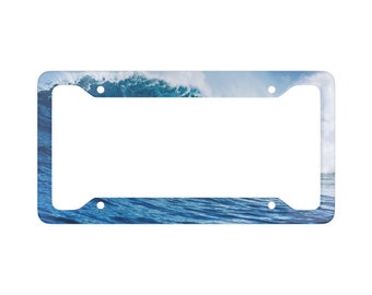 Surfer Wave License Plate Frame. Surfer License Plate Frame. Summer License Plate Frame. Beach license plate frame. Surfer gift.