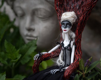 Dark Countess - Handmade Decorative Art Doll, OOAK Doll, Collectible Doll