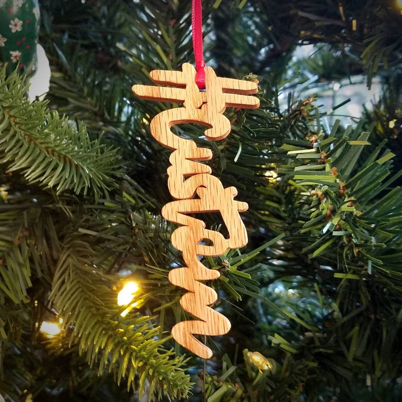 CUSTOM/ PERSONALIZED Novelty Social Media Hashtag Ornament Handmade From Wood Etsy