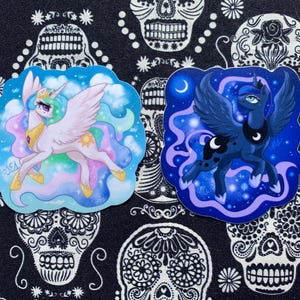 Celestia & Luna ~ My Little Pony Vinyl and Holographic Stickers