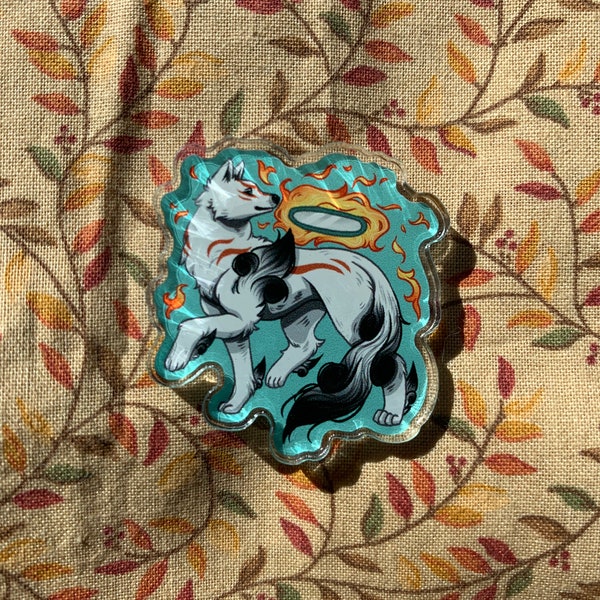 Okami Amaterasu ~ Acryl Pins