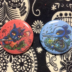 Mae and Bea~ Night in the Woods Buttons