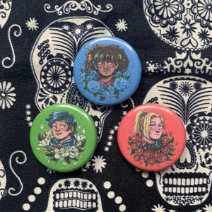 Anne, Marcy, and Sasha ~ Amphibia Buttons