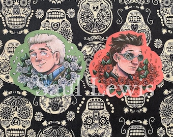 Aziraphale & Crowley~ Good Omens Stickers