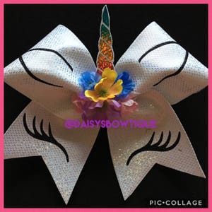 Unicorn Cheer Bow