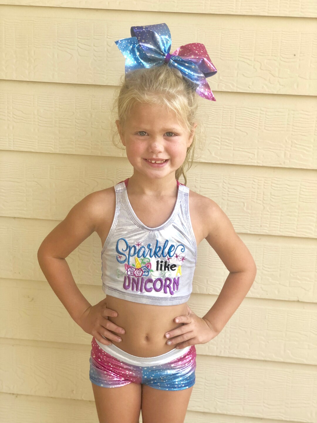 Sparkle Like a Unicorn Sports Bra Set Etsy