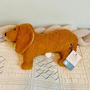 Organic dachshund from Munich, music box, cuddly toy for birth, baptism image 7