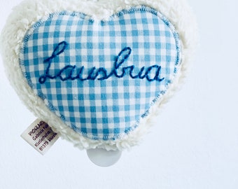 Heart music box small with hand-embroidered name of your choice