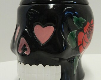 Ceramic Sugar Skull Box