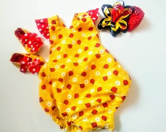 Ladybug Baby Romper: Lovebug Summer Outfit for Newborns & Infants – Baby Shower or Birthday Gift