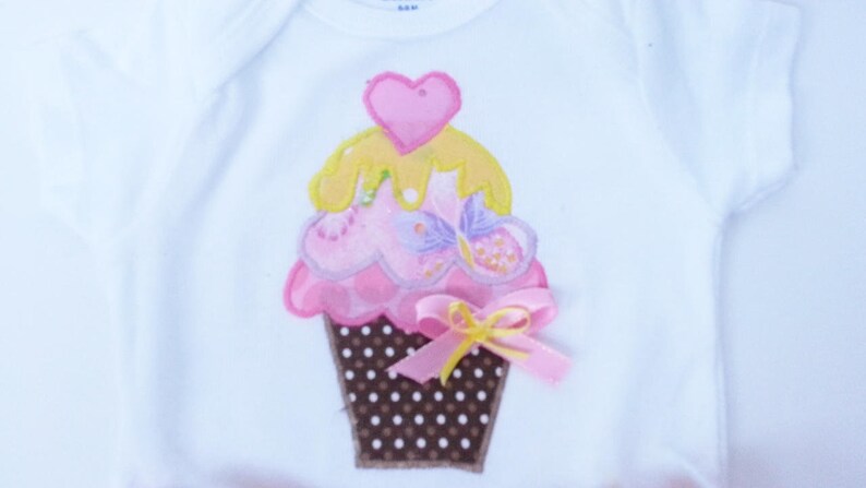 Infant Girl Clothes Infant Girl Summer Outfit Cake Smash Outfit Cupcake Personalized Shirt Bodysuit Ruffle Bloomers Cupcake Party Shirt