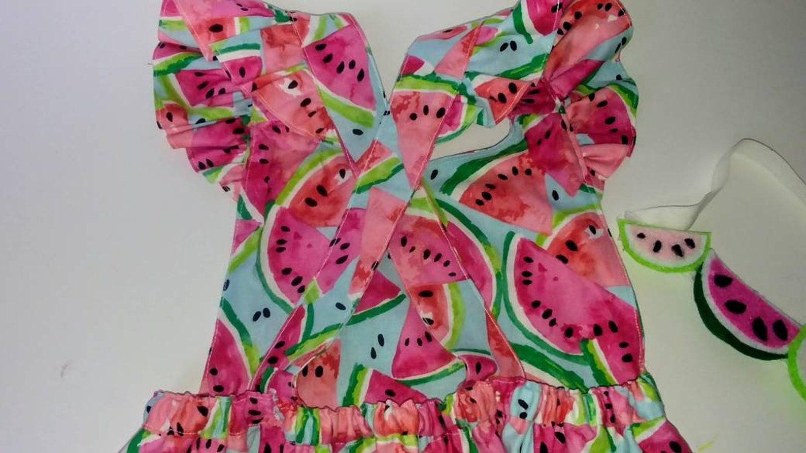 Watermelon Baby Romper Baby Girl Summer Outfit Watermelon Etsy