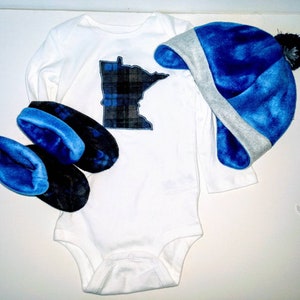 Plaid Flannel Baby Boy Outfit: Fleece Lined Boots, Newborn Gift