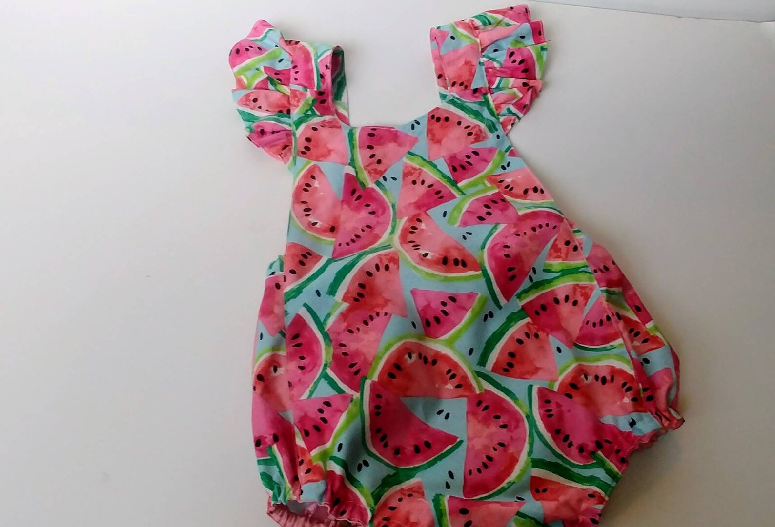 Watermelon Baby Romper Baby Girl Summer Outfit Watermelon Etsy