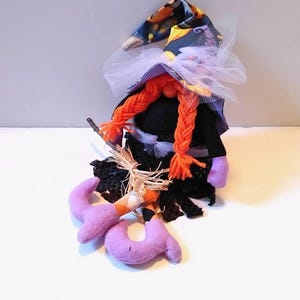 Halloween Witch Gnome: Black & Purple Holiday Decor