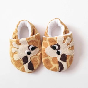 Giraffe Baby Booties: Soft Sole Wild One Shoes