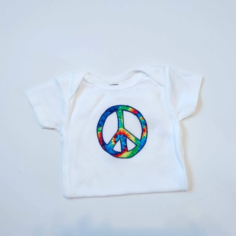 Tie Dye Peace Baby Outfit Hippie Love Rainbow Baby Boy Summer Etsy