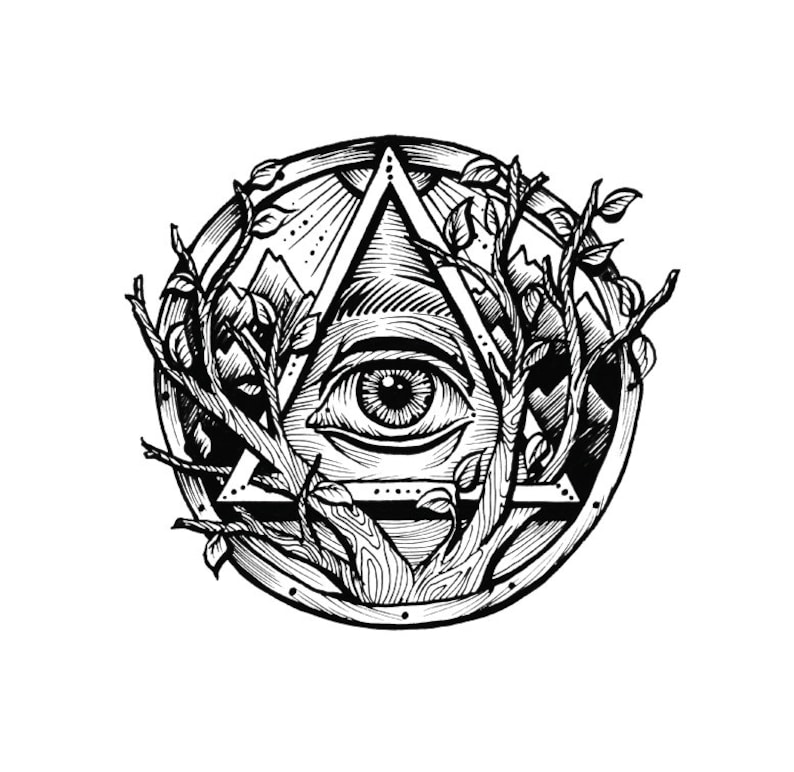 Эскиз тату иллюминаты на руку