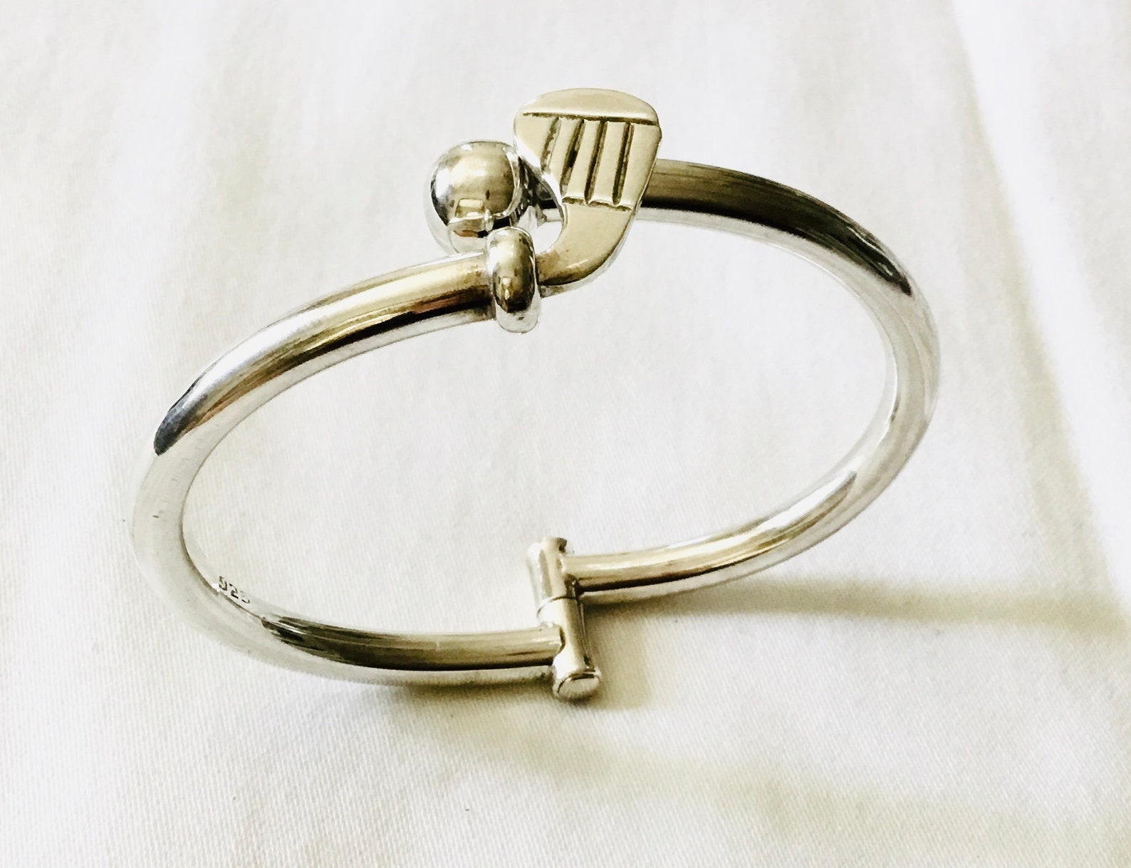 Mexico Sterling Silver 925 Golf Club & Ball Hinged Bangle Etsy