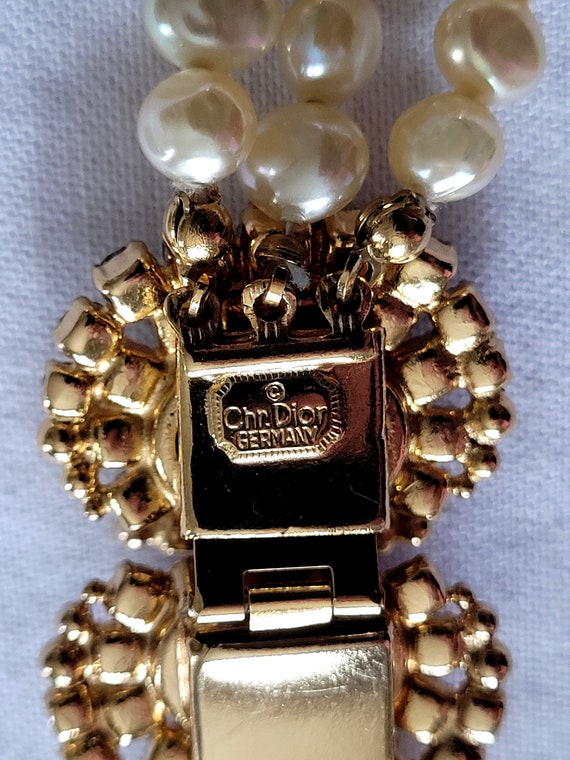 Vintage CHRISTIAN DIOR Germany 3-Strand Pearl Nec… - image 9