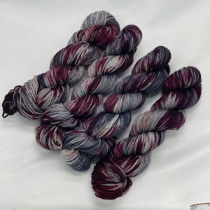 Black Cherry - True Crime Worsted - Hand Dyed Worsted Yarn