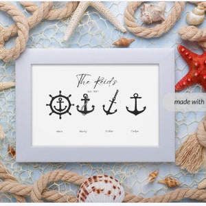 Personalized Nautical Wall art