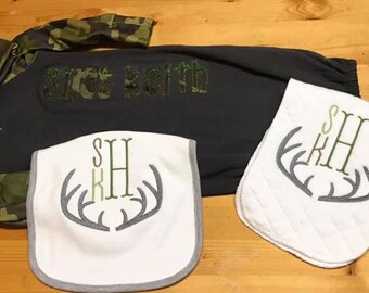 Traje de camuflaje personalizado para recién nacidos para llevar a casa