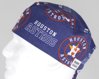Surgical Regular Tie Back Scrub Hat for Men - Houston Astros