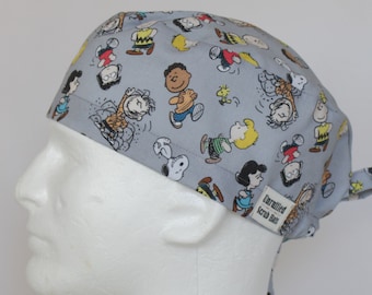 Surgical Perfect Fit Scrub Hat for Men - Peanuts All Friends