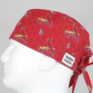 Surgical Regular Tie Back Scrub Hat for Men - SL Cardinals