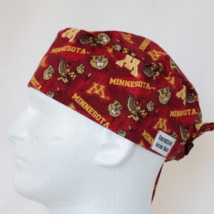 Surgical Regular Tie Back Scrub Hat for Men - University of Minnesota Golden Gophers