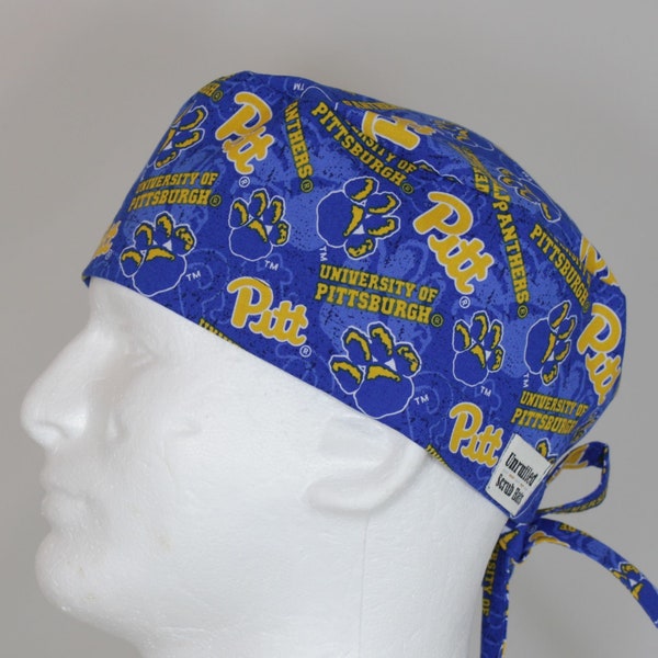 Surgical Regular Tie Back Scrub Hat for Men - University of Pittsburgh