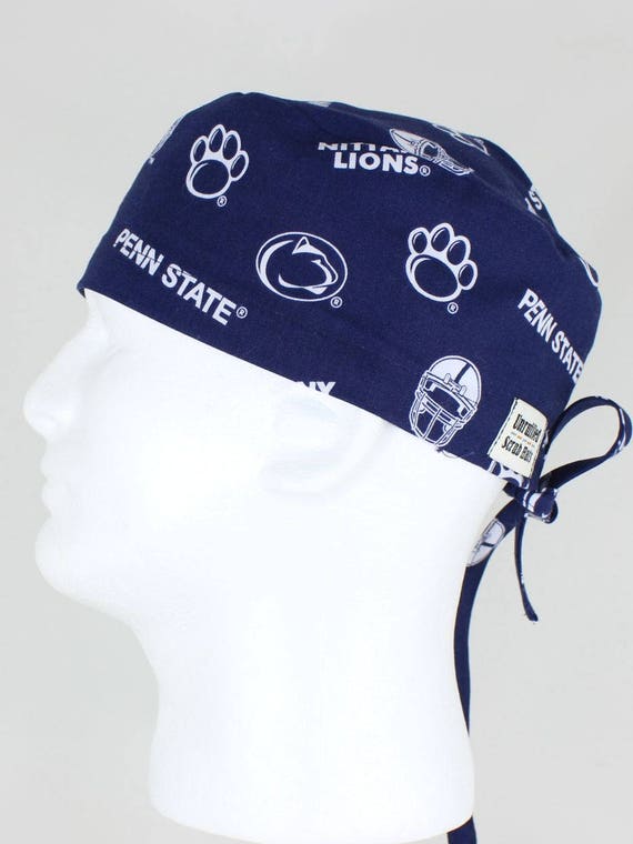Surgical Regular Tie Back Scrub Hat for Men Penn State Nittany
