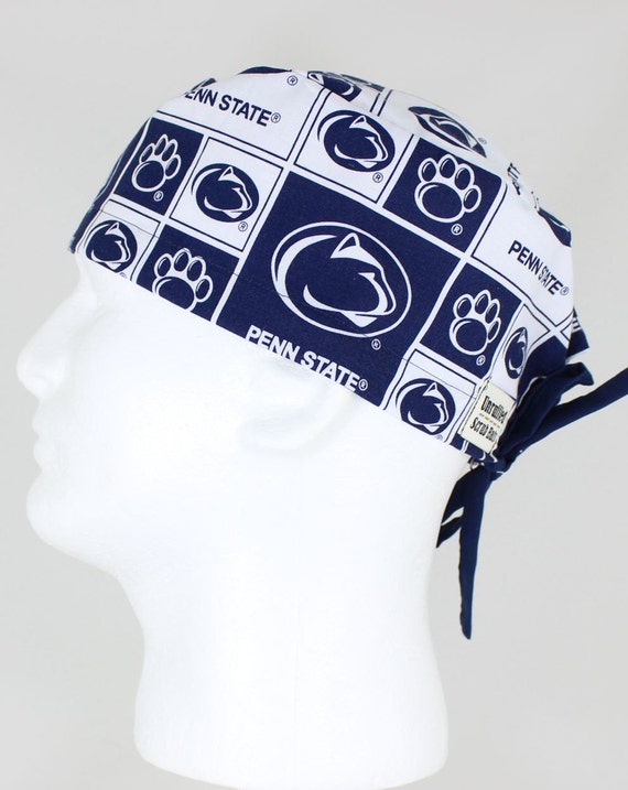 Surgical Regular Tie Back Scrub Hat for Men Penn State Nittany
