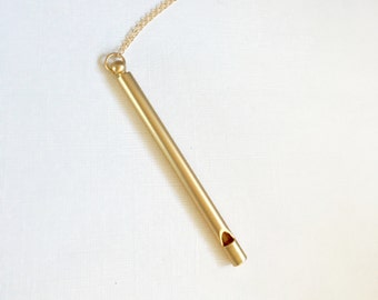Back In Stock! Shiny Gold Whistle Necklace, Whistle Necklace, Back to School, Really works, College Student, Runners, Breathing whistle