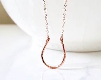 Rosegold Hufeisen Halskette, Sterling Silber Hufeisen Halskette, Hufeisen Halskette, Gold Hufeisen, Liebe Pferde, Western Schmuck