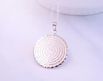 Collar con medallón de plata, colgante con oración del Padrenuestro, comunión, confirmación, boda, AA, collar con capas