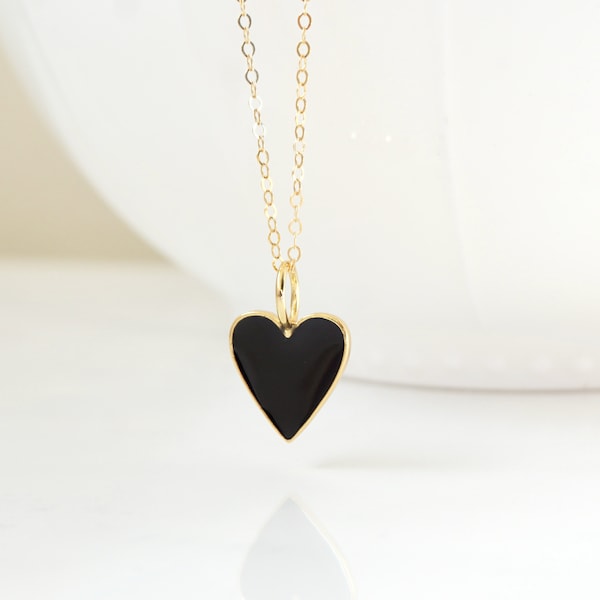 Wood and Gold Heart Necklace