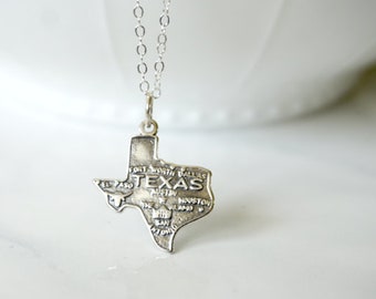 Hometown State Necklace, Two State Necklace, 925 Sterling Silver state, Arizona, California, Texas, Ohio, Utah, Oregon, All states in the US