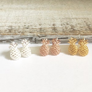 Rose gold sales pineapple earrings