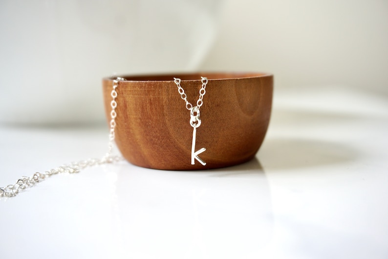Dainty little Necklace Small Gold Lowercase Letter Necklace Love Letters Personalized Letter Necklace Silver Letter Necklace