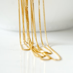 Gold Filled Box Chain Necklace, Sterling Silver Box Chain Necklace, Box Chain Choker, Box Chain Necklace, Layering Chain, On Trend
