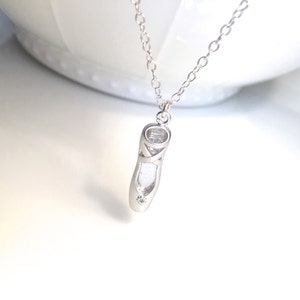 Silver Ballet Shoe Necklace, Toes Shoe Necklace, Dancing Recital Necklace, Ballerina Necklace, Dance Recital, Gift for Her, Ballerina, Dance
