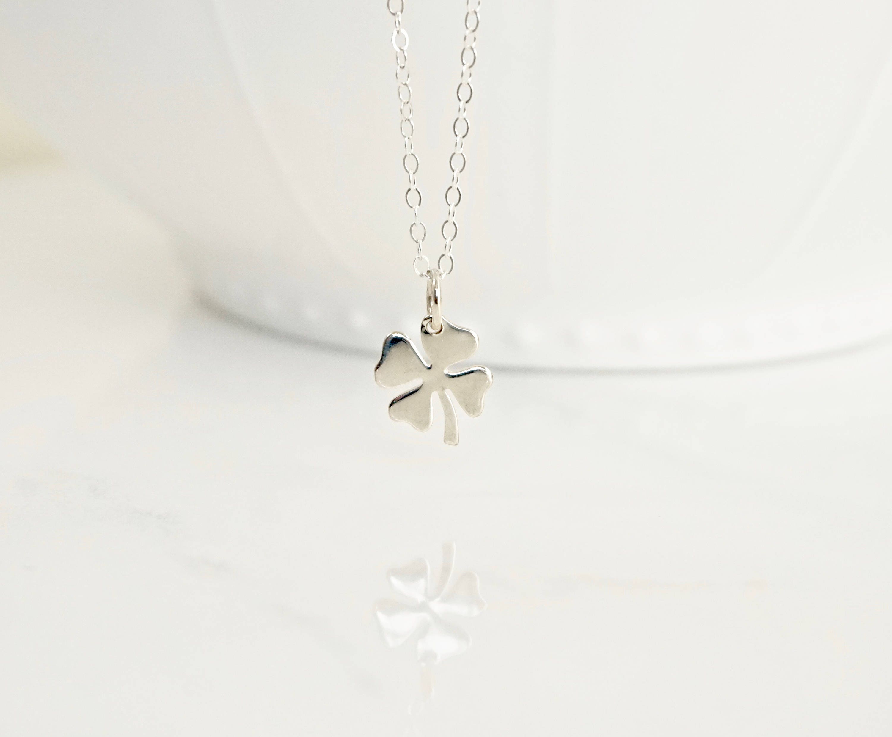 ◆ENGBROX◆ silver925 make wish clover necklace make wish clover necklace - ENGBROX | 60% - Asian Fashion